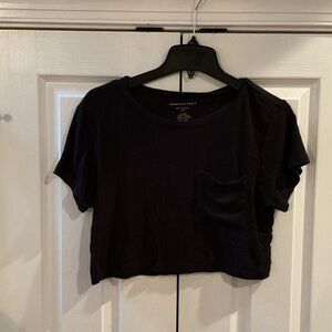 American Eagle Outfitters Black Pocket Crop Top